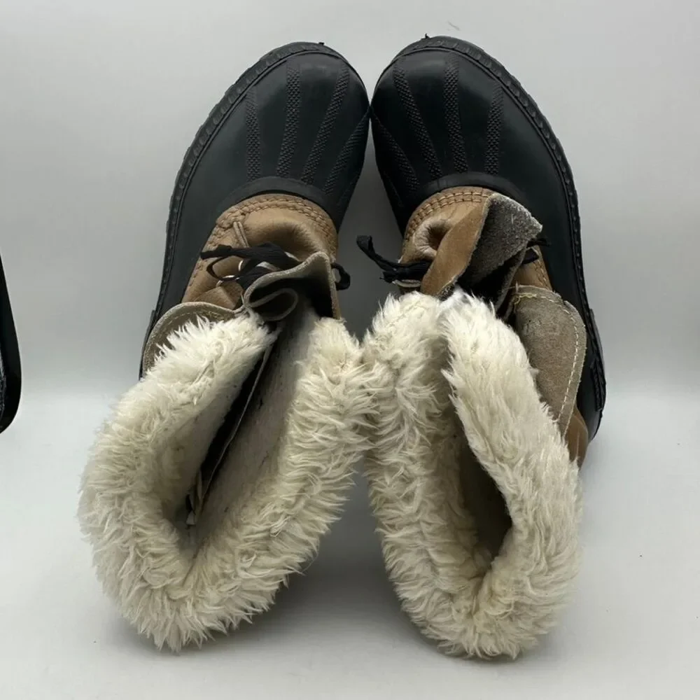 Sorel Winter Duck Boots Sherpa Lined Waterproof Snow Boots‎ Size 6